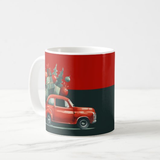 Mug Balade de Noël avec cadeaux (Devant gauche)