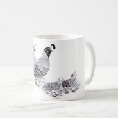 Mug Balade de soirée de famille de cailles (Devant droit)