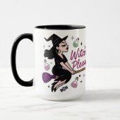 Mug Balai de sorcière moderne sassy Witch Please Desig (Gauche)