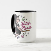 Mug Balai de sorcière moderne sassy Witch Please Desig (Devant gauche)