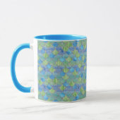 Mug Balais de sirène bleu, vert et argent (Gauche)