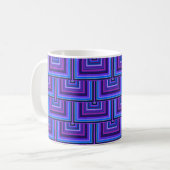Mug balance carré bleue et violette (Devant gauche)