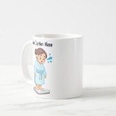 Mug Balance de poids de dessin animé personnalisable (Devant gauche)