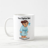 Mug Balance de poids de dessin animé personnalisable (Gauche)