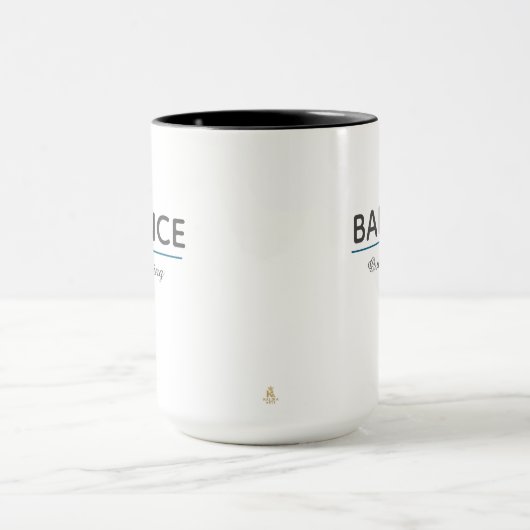 Mug Balance Over Everything – Minimal White Typography (Centre)