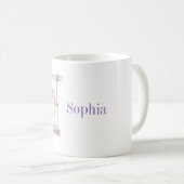 Mug Balançoire Licorne Blanche Violette (Devant droit)