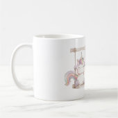 Mug Balançoire Licorne Blanche Violette (Gauche)