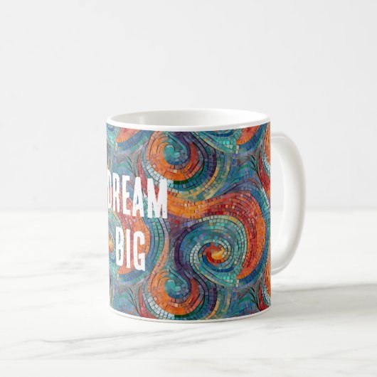 Mug Balayage bleu rouge orange (Devant droit)