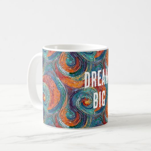 Mug Balayage bleu rouge orange (Devant gauche)