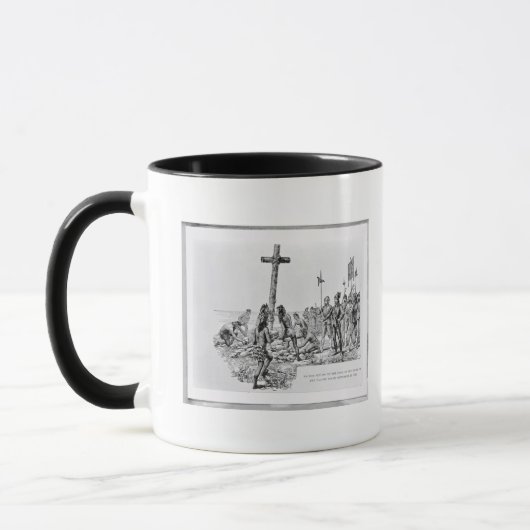 Mug Balboa installant la croix sur le rivage (Gauche)