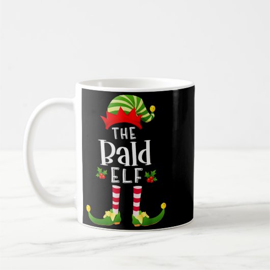Mug Bald Christmas Elf Matching Pajama X-mas Party  (Gauche)