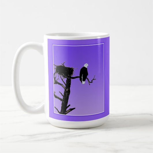 Mug Bald Eagle at Sunset - Art original de la faune (Gauche)