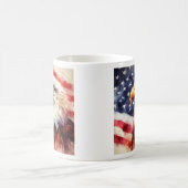Mug Bald Eagle avec drapeau des États-Unis d'Amérique (Centre)