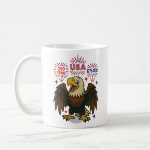 Mug Bald Eagle avec Fireworks - USA 250 ans 1776-2026