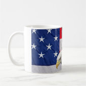 Mug Bald Eagle avec le drapeau américain (Gauche)