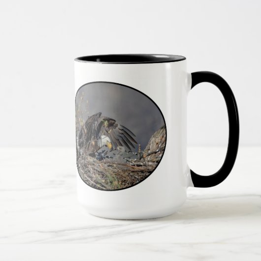 Mug Bald Eagle avec son bébé (Droite)