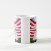 Mug Bald Eagle devant le drapeau américain Art patriot (Centre)