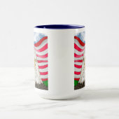 Mug Bald Eagle devant le drapeau américain Art patriot (Centre)