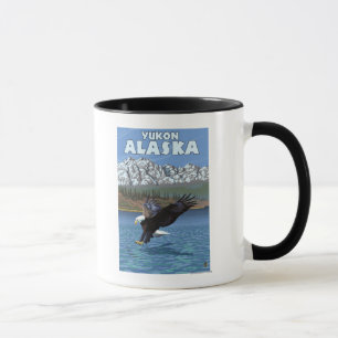 Mug Bald Eagle Diving - Yukon, Alaska