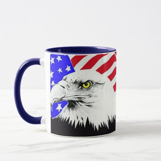 Mug Bald Eagle et drapeau américain (Gauche)