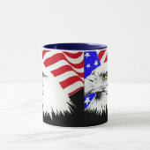 Mug Bald Eagle et drapeau américain (Centre)