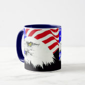 Mug Bald Eagle et drapeau américain (Devant gauche)
