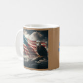 Mug Bald Eagle et drapeau des États-Unis (Devant gauche)