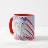 Mug Bald Eagle et le drapeau américain (Devant gauche)