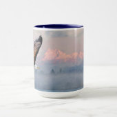 Mug Bald Eagle Flying Over Snowcapped Mountains Blue (Centre)