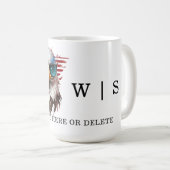 Mug Bald Eagle moderne & unique USA symbole national (Devant droit)