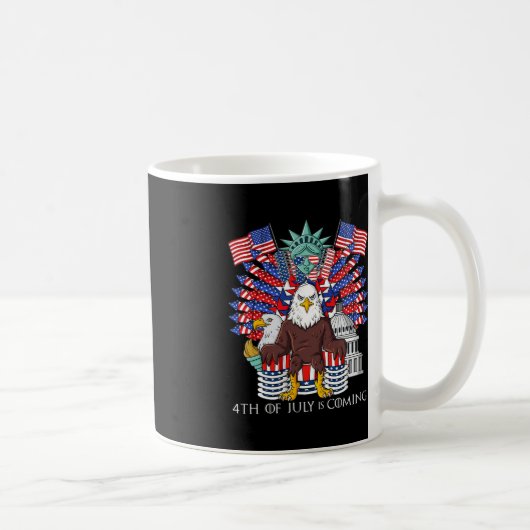 Mug Bald Eagle Throne 4 juillet USA Patriotic Boys K (Droite)