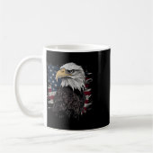 Mug Bald Eagle USA Drapeau américain Patriotic Graphis (Gauche)