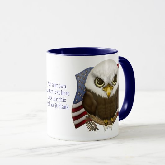 Mug Baldwin Eagle chauve mignon personnalisé (Devant droit)