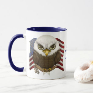 Mug Baldwin Eagle chauve mignon personnalisé