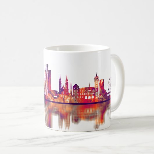 Mug Bâle Suisse Skyline (Devant droit)