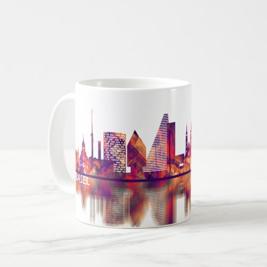Mug Bâle Suisse Skyline (Devant gauche)