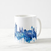 Mug Bâle Suisse Skyline Blue (Devant droit)