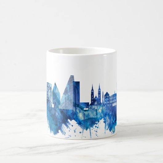 Mug Bâle Suisse Skyline Blue (Centre)