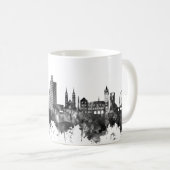 Mug Bâle Suisse Skyline BW (Devant droit)
