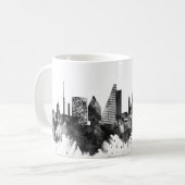 Mug Bâle Suisse Skyline BW (Devant gauche)