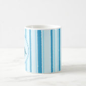 Mug Baleine Bébé Mignonne Rayures Bleues (Centre)
