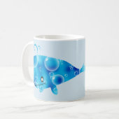 Mug Baleine bleue assez personnalisée (Devant gauche)