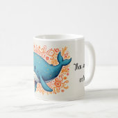 Mug Baleine bleue mignonne (Devant droit)