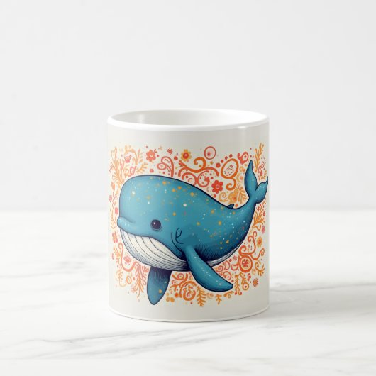 Mug Baleine bleue mignonne (Centre)