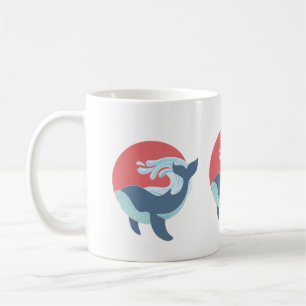 Mug baleine bleue nageant