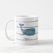Mug Baleine Bleue Navire nautique Rustique (Gauche)