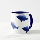 Mug Baleine Crystal Crest - Impression de baleines de  (Devant droit)