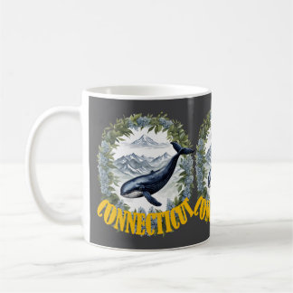 Mug Baleine du Connecticut avec laurier de montagne
