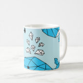 Mug Baleine géométrique : Motif mignon sans couture (Devant droit)