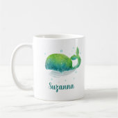 Mug Baleine mignonne nommée Aquarelle (Gauche)